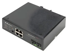 Digitus 4- Port PoE čierna / Switch / Industriálna / Nespravovaný / Gigabit / PoE 120W / 2x SFP (DN-651109)