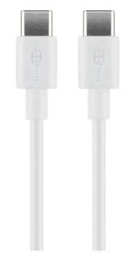 Goobay USB-C biela / Nabíjací a dátový kábel / 2 m (51244)