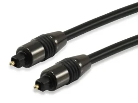 Equip Toslink čierna / Optický audio kábel / 1,8 m / pozlátené konektory (147921)