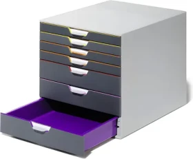 Durable Varicolor 7 sivá / Zásuvkový box / 7 zásuviek / do formátu A4 (760727)