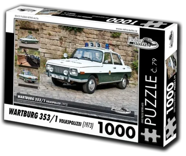 RETRO-AUTA Puzzle č. 79 Wartburg 353,1 Volkspolizei (1973)
