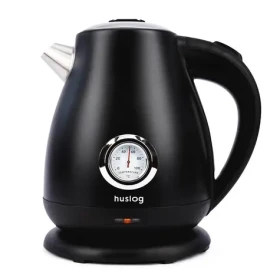 Huslog Rýchlovarná kanvica s teplomerom čierna / 2200W / 1.7 L / otočná základňa 360° (KAT00123)
