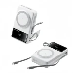 Mobile Origin PB15 biela / Powerbanka / 20 000 mAh / 35 W PD / MagSafe / LCD displej (MO-35WPDD-PB15)