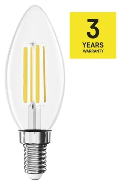 Emos ZF3D52 / LED žiarovka / Sviečka Filament / E14 / 7 W (75 W) / 1055 lm / teplá biela (1525731258)