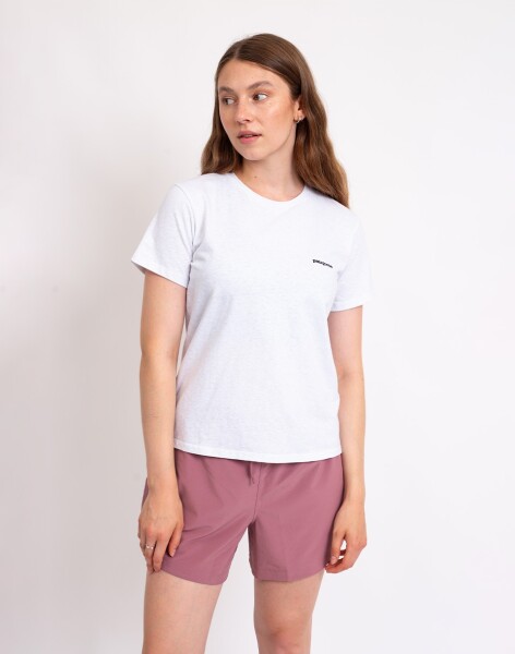 Patagonia W's P-6 Logo Responsibili-Tee® Fiber White M
