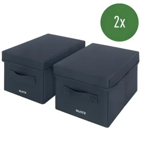 Leitz Úložný box s vekom Fabric modrá / Veľkosť S / 2 ks / 28,5 x 19 x 16 cm (61460089)