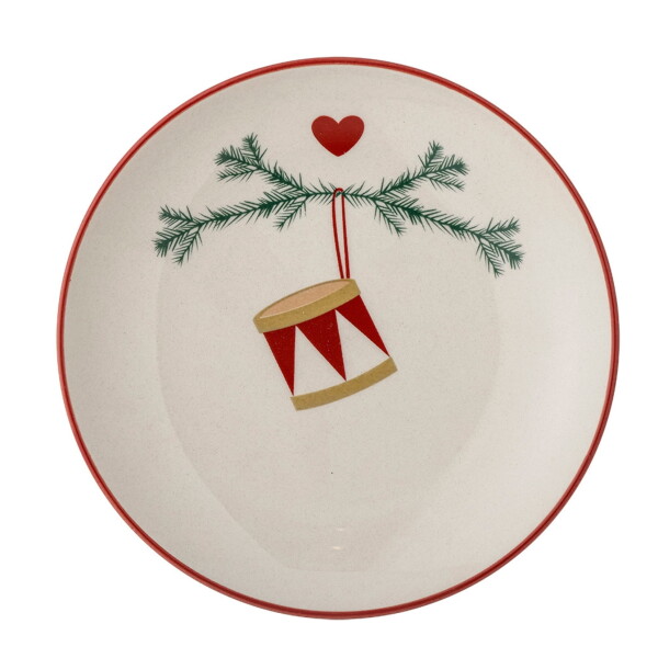 Bloomingville Kameninový tanier Yule Nature Bubon