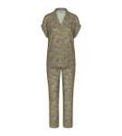 BOYFRIEND FIT - Viskózový pyžamový komplet, voľný strih Triumph GREEN 40