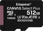 Kingston Canvas Select Plus MicroSD 512 GB Class 10 UHS-I/U3 A1 V30 (SDCS2/512GBSP)