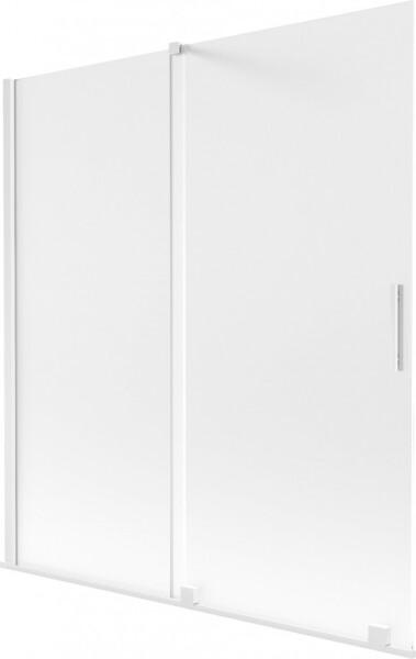 MEXEN/S - Velar dvojkrídlová posuvná vaňová zástena 150 x 150, dekor, biela 896-150-000-31-20