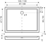 KERRA - Kabína sprchová Silves 100x80 (s vaničkou) 5907548112996
