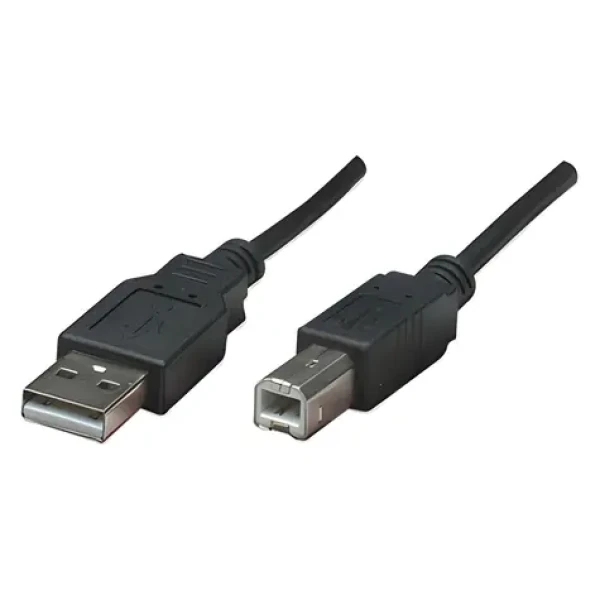 USB kábel AB 3M čierny / Kábel / USB 2.0 / 480 Mb/s / AWG 28