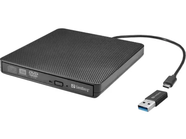 Sandberg USB-C/A DVD Drive externá mechanika / čierna (136-62)