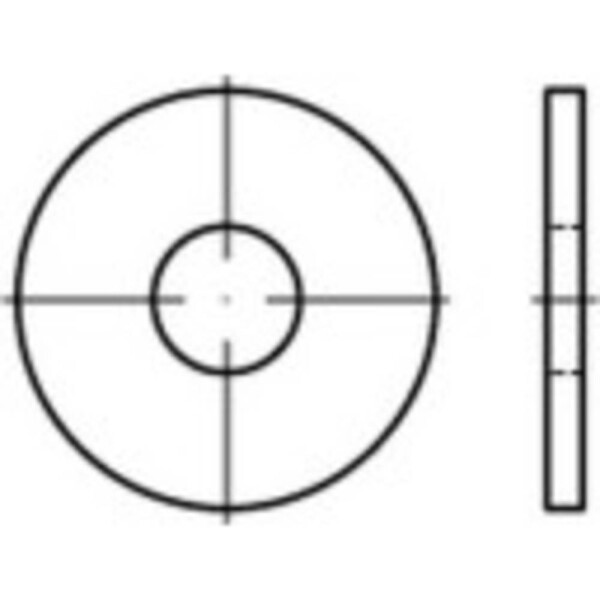 Podložka 10.5 mm 30 mm ocel pozinkované žiarom 250 ks TOOLCRAFT 146458; 146458