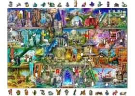Wooden City Drevené puzzle Bola raz jedna rozprávka 2v1 - 2000 dielikov EKO