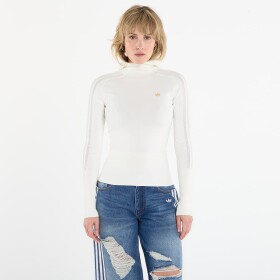 Tričko adidas Knitted Hooded Long Sleeve Off White XS