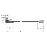 Turck PKW3M-10/TXL pripojovací kábel pre senzory - aktory, 6625558, piny: 3, 10 m, 1 ks; 6625558