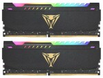 Patriot Viper Steel RGB 16GB (2x8GB) 3200MHz čierna / DIMM / DDR4 / CL16 / XMP 2.0 / Non-ECC / Unbuffered / 1.35 V (PVSR416G320C6K)