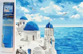 Norimpex Diamantové maľovanie Mraky NAD Santorini