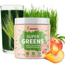 BLENDEA Supergreens prášok s príchuťou broskyňa 90 g