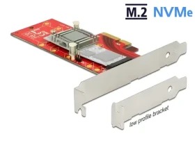 DeLock adaptér PCIe na M.2 SSD 110mm s chladičom / Radič / PCIe 3.0 x4 / Low Profile (89577)