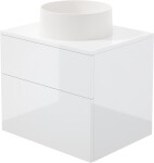 DEANTE - Prizma biela kúpeľňová skrinka, s granitovým umývadlom - 360 mm; SD6B6SAU4S