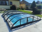 Alukov Prestrešenie AZURE FLAT KOMPAKT pre bazén Compasspools Aqua Nova 53, vnútorný rozmer prekrytia: 3,25 m x 6,0 m