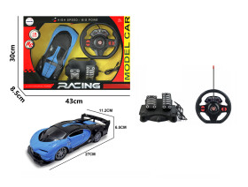 Mamido Mamido Športové auto na diaľkové ovládanie s volantom a pedálmi GT 1:16 modré