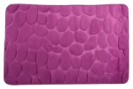 MSV Pebbles kúpeľňová predložka 40 x 60 cm fialová / polyester, PU pena / protišmyková