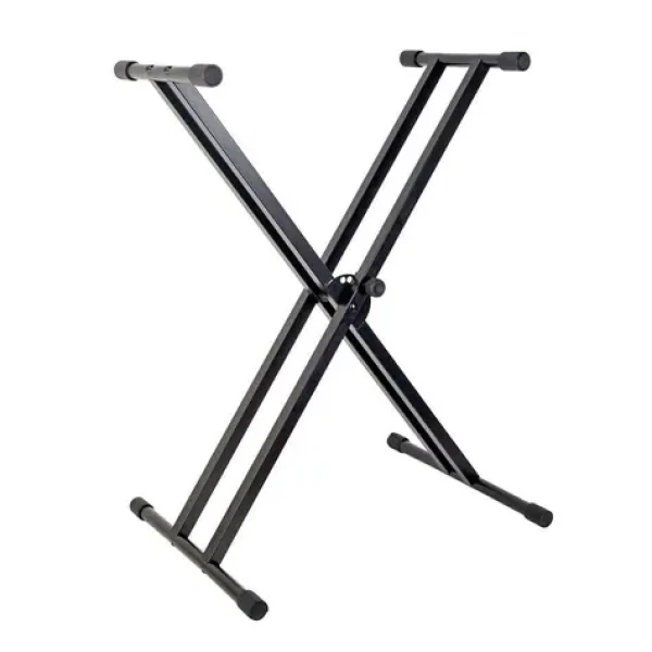 SSQ KS2 grafitová / Stojan na klávesy / dvojitý / výška 62-97 cm / šírka 32-82 cm (SS-1930)