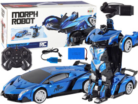 Mamido Auto Robot Transformers 2v1 na diaľkové ovládanie RC 1:10 modrá