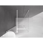 MEXEN/S - Velár sprchovací kút 90 x 90, transparent, biela 871-090-090-01-20
