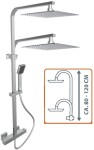Eisl - Sprchový stĺp Calvin s termostatickou batériou, chróm DX1104CST