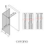 CERANO - Sprchová zástena Walk-in Onyx Corner Cube Ľ/P - 8 mm - hranatá vzpera - čierna matná, bronzové sklo - 70x60x200 CER-688279