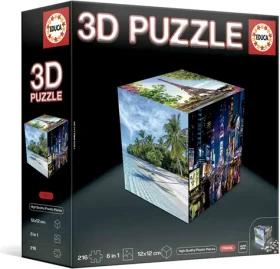 Educa 3D Puzzle kocka Cestovanie