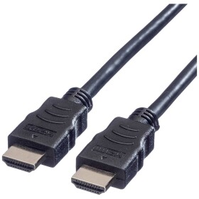 Value HDMI prepojovací kábel Zástrčka HDMI-A, Zástrčka HDMI-A 3.00 m čierna 11.99.5543 4K UHD, tienený HDMI kábel; 11.99.5543