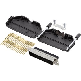 Encitech DPPK37-BK-DBCP-K 6355-0078-04 sada D-SUB kolíkové lišty 180 ° Pólov: 37 krimpované 1 ks; 6355-0078-04