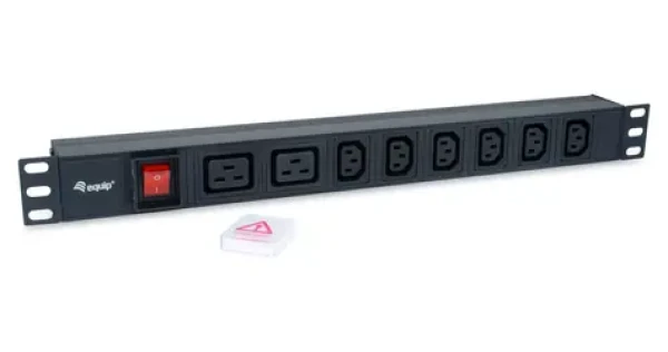 Equip PDU čierna / Zásuvková lišta do racku / 1U / 6x IEC C13 + 2x IEC C19 / IEC C20 / 16 A / 3500 W (333316)