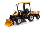 Mamido Mamido Dětský elektrický traktor TITAN 24V 400W s přívěsem a lžíci žlutý