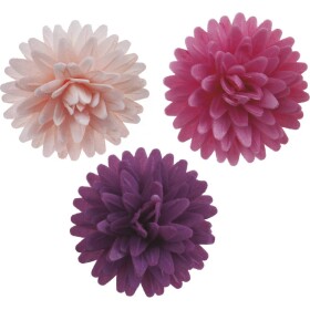 Jedlé cukrové kvety z jedlého papiera 12 ks 4,5 cm - Dekora - Dekora