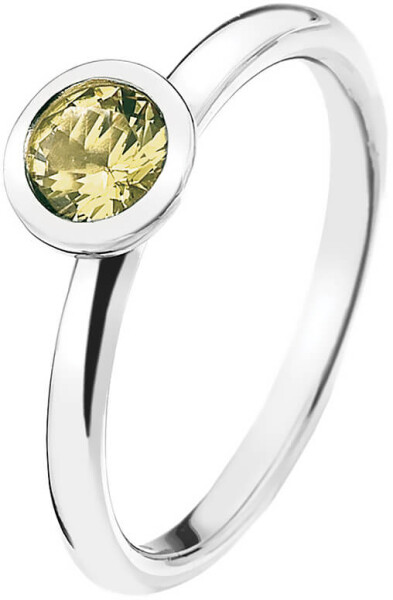 Hot Diamonds Strieborný prsteň Emozioni scintilla Peridot Nature ER019 mm