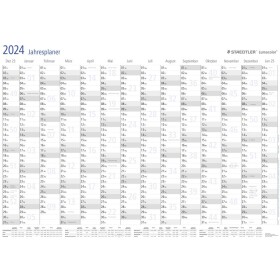 Staedtler nástenný kalendár 641 YP-1DE 641 YP-1DE 14 mesiacov / 1 strana 1 ks; 641 YP-1DE - STAEDTLER Lumocolor plánovací nástenný 2024