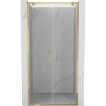 MEXEN - Exo sprchové dvere krídlové120, transparent, zlatá 8182-120-000-50-00