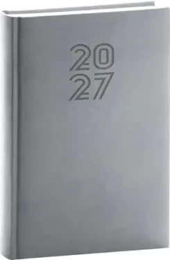 NOTIQUE Denný diár Aprint 2027 sivý / 15 x 21 cm