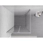 MEXEN/S - Exo sprchovací kút skladacie dvere 80 x 80, transparent, chróm 816-080-080-01-00