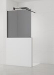 Sprchová zástena SAT Walk-in 100x100 cm na zníženú priečku čierna SATBWIS100KSPRC SATBWIS100KSPRC