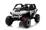 Mamido Mamido Elektrické autíčko Buggy UTV KCK 4x4 biele 24V | 800W | 50 kg | EVA | LED | 2,4Ghz | ECO koža