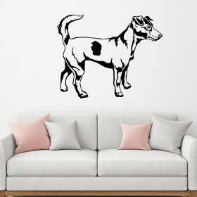 Veselá Stena Samolepka Jack Russell Teriér Farba: černá, Veľkosť: 60 x 48 cm