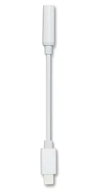 2GO biela / Audio adaptér / Lightning na 3,5 mm jack / kábel 20cm (797140)