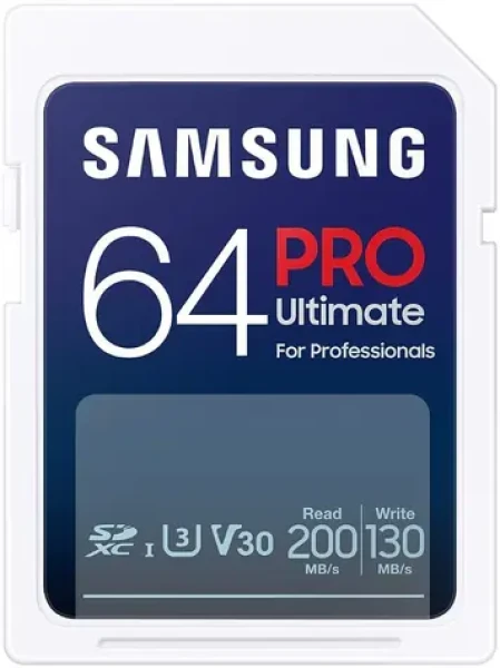 Samsung PRO Ultimate SDXC 64GB / UHS-1 / Class 10 / U3 / Čítanie: 200MBps / Zápis: 130MBps (MB-SY64S/WW)